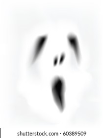 creepy ghost face vector format.