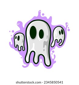 Creepy ghost illustration, its good for any horror theme, design for product and any other object.