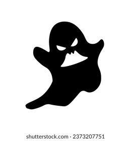 Creepy ghost on white background