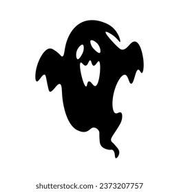 Creepy ghost on white background