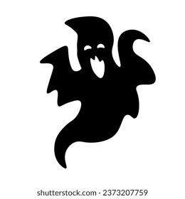 Creepy ghost on white background
