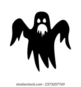 Creepischer Geist auf weißem Hintergrund