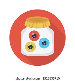 creepy glypg flat vector icon