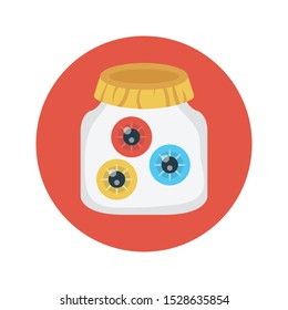 creepy glypg flat vector icon