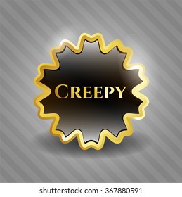 Creepy gold emblem