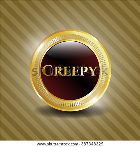 Creepy gold emblem