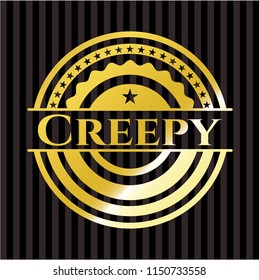 Creepy golden emblem or badge