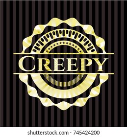 Creepy golden emblem or badge