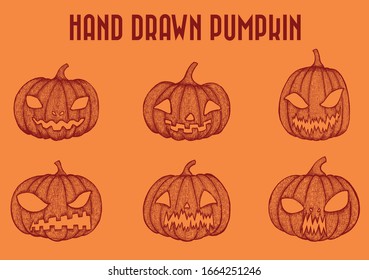 Creepy Grinning Pumpkin Vector Pack