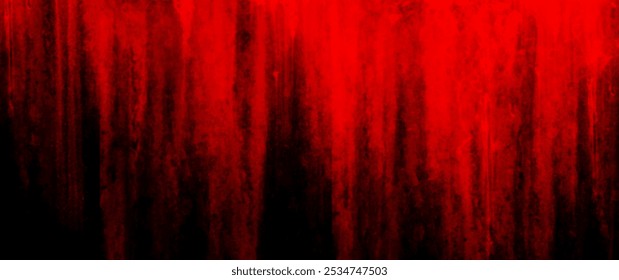 Creepy grunge Halloween vector texture with red splashes for background. Spooky hand drawn paint strokes and blood splatter texture. Bright color Halloween illustration.