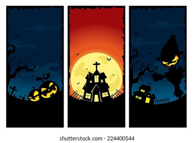 creepy halloween background for vertical banner