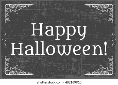 creepy halloween card, illustration in vector format