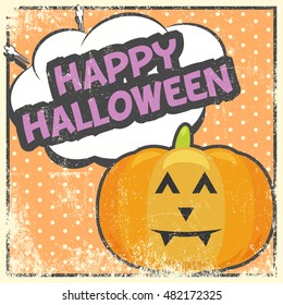 creepy halloween card, illustration in vector format