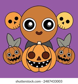 Creepy Halloween Festival Vector Art. Spook up your designs with this creepy 
