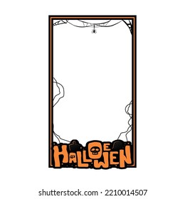 Creepy Halloween Frame Instagram Story Illustration Design Template