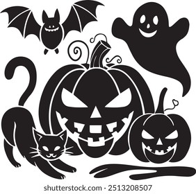 Ein gruseliger Halloween-Geistervektor, der für verschiedene Unternehmen entworfen wurde. Das Design ist unheimlich, eindringlich und perfekt für Logos, Poster, T-Shirts und andere grafische Projekte