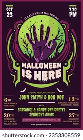 Creepy Halloween party event poster