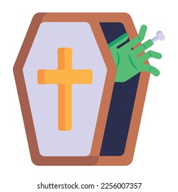 Creepe Hand, böse Hand, flacher Vektorgrafik 
