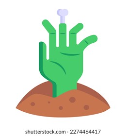 Creepy hand with finger flat vector 
