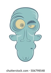 cabeza de horror espeluznante
