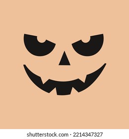 Creepy horror monster silhouette, frightened emotion vector illustration