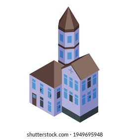 Creepy house icon. Isometric of Creepy house vector icon for web design isolated on white background