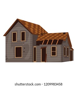 
Creepy house vector design on white background
