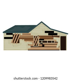 
Creepy house vector design on white background
