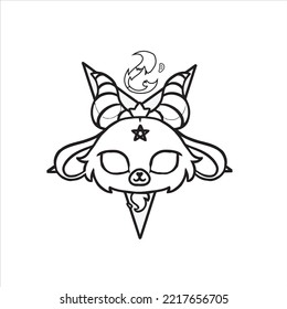 Creepy Kawaii Coloring Page For Adult and Kids