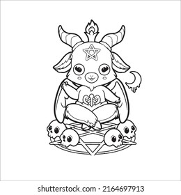 Creepy Kawaii Pastel Goth Coloring page