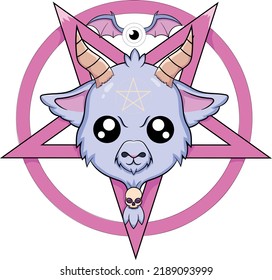 Creepy Kawaii Pastel Goth Goat