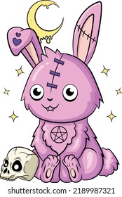 Creepy Kawaii Pastel Goth Rabbit