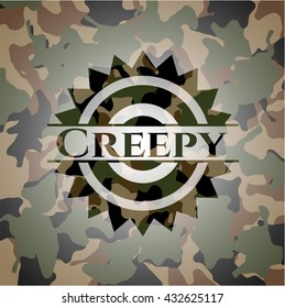 Creepy on camo pattern