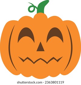 Icono del vector de calabaza de halloween naranja tremendo