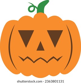 Icono del vector de calabaza de halloween naranja tremendo