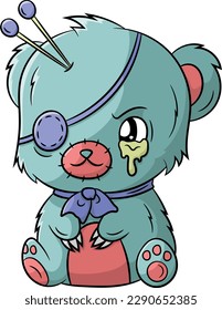 Creepy Pastel Goth Kawaii Teddy Bear