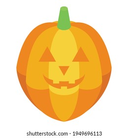 Icono de calabaza espeluznante. Isométrico del icono del vector de calabaza de Creepy para el diseño web aislado en fondo blanco