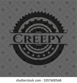 Creepy realistic black emblem