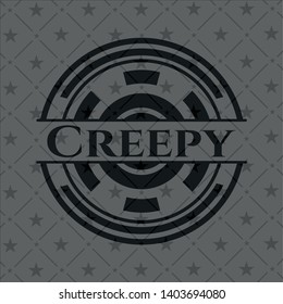 Creepy realistic dark emblem. Vector Illustration. Detailed.