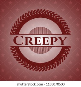Creepy realistic red emblem