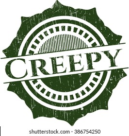 Creepy rubber stamp