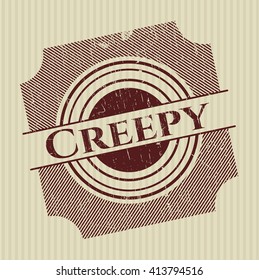 Creepy rubber stamp