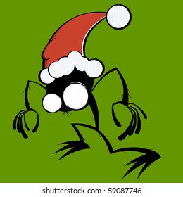 creepy santa cartoon