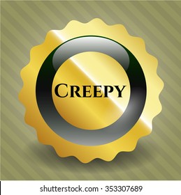 Creepy shiny badge