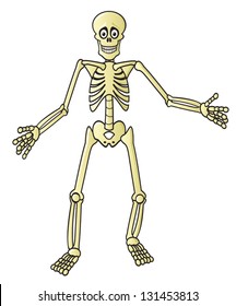 Creepy Skeleton Drawn Fun Cartoon Style Stock Vector (Royalty Free ...