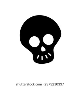 Creepy skull on white background