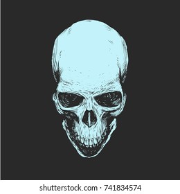 Creepy Skull Vector Clip Art