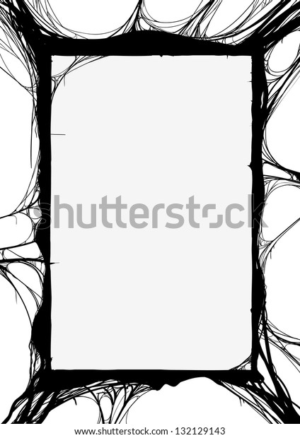 Creepy Slime Halloween Border Stock Vector (Royalty Free) 132129143