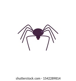 creepy spider animal on white background vector illustration design