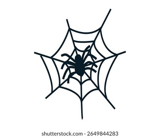 Rede de aranha assustadora com vibrações de Halloween
